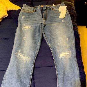 Light wash straight leg jeans